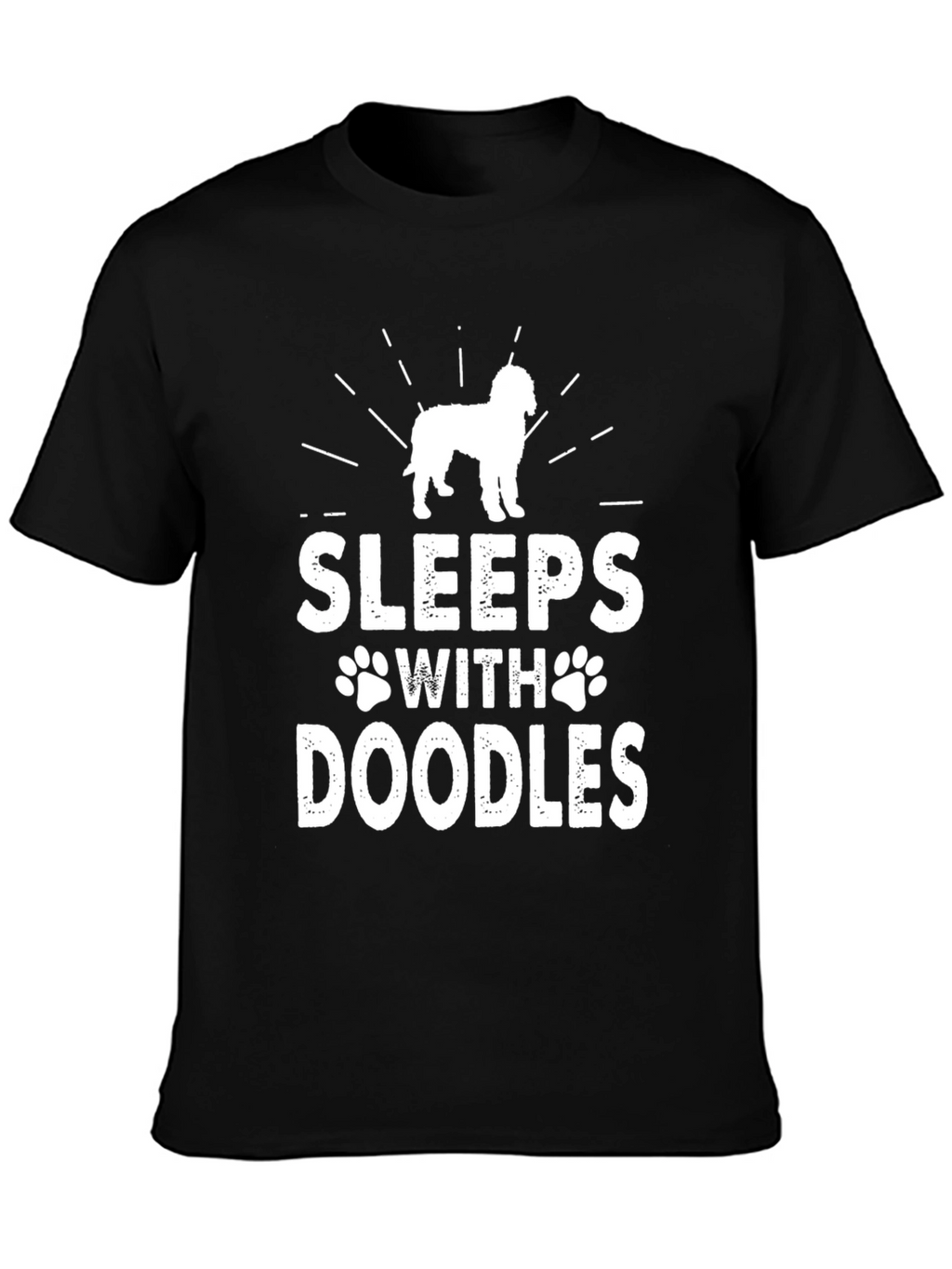 Sleeps With Doodles T-Shirt - Dog Lover Tee