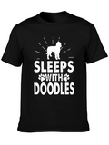 Sleeps With Doodles T-Shirt - Dog Lover Tee