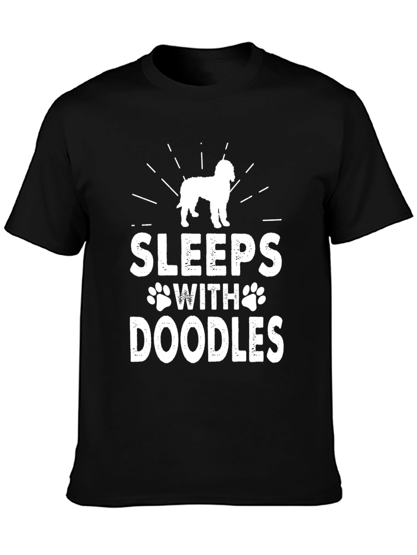 Sleeps With Doodles T-Shirt - Dog Lover Tee