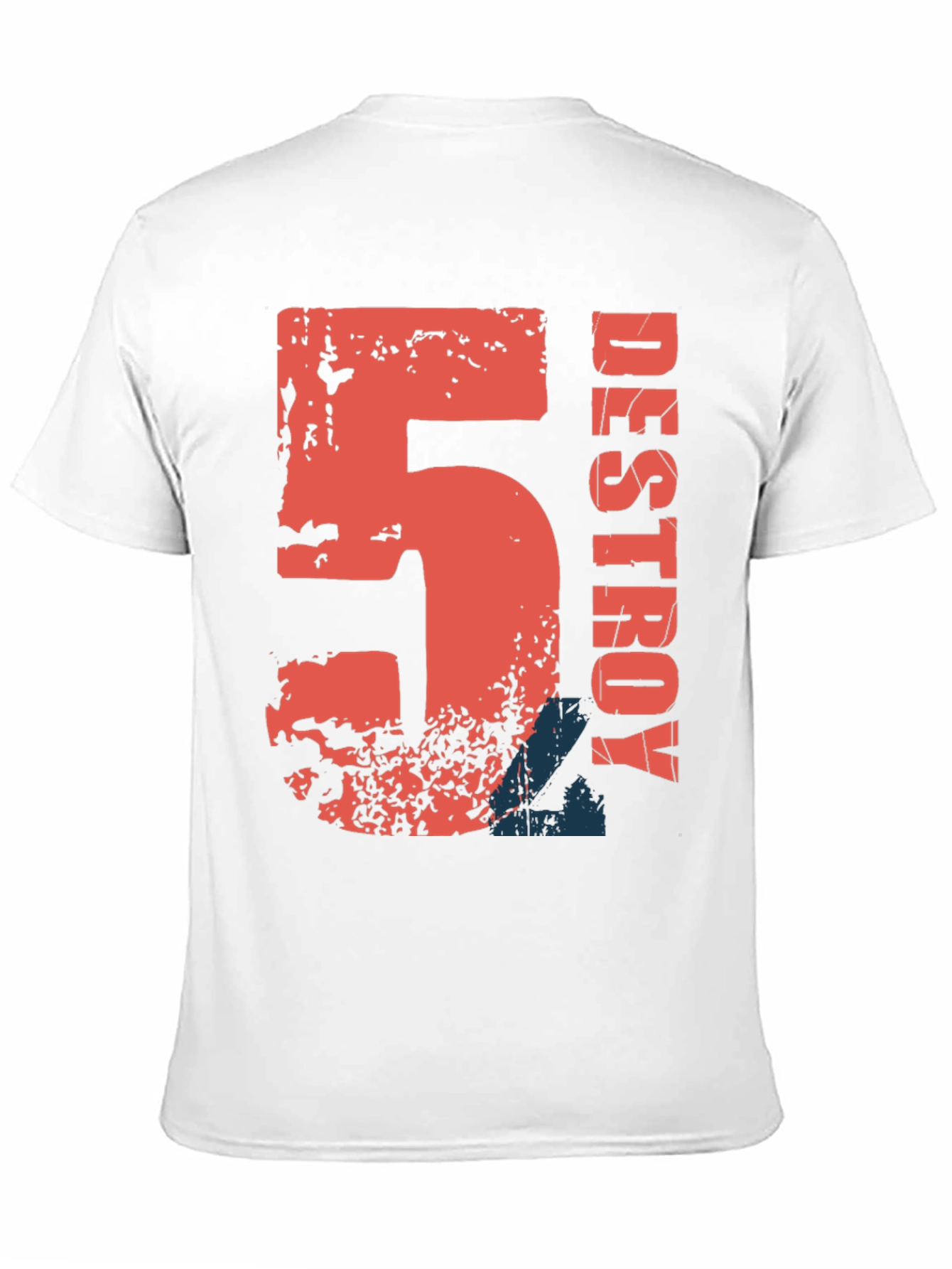 Destroy Graphic Print Black Cotton T-Shirt