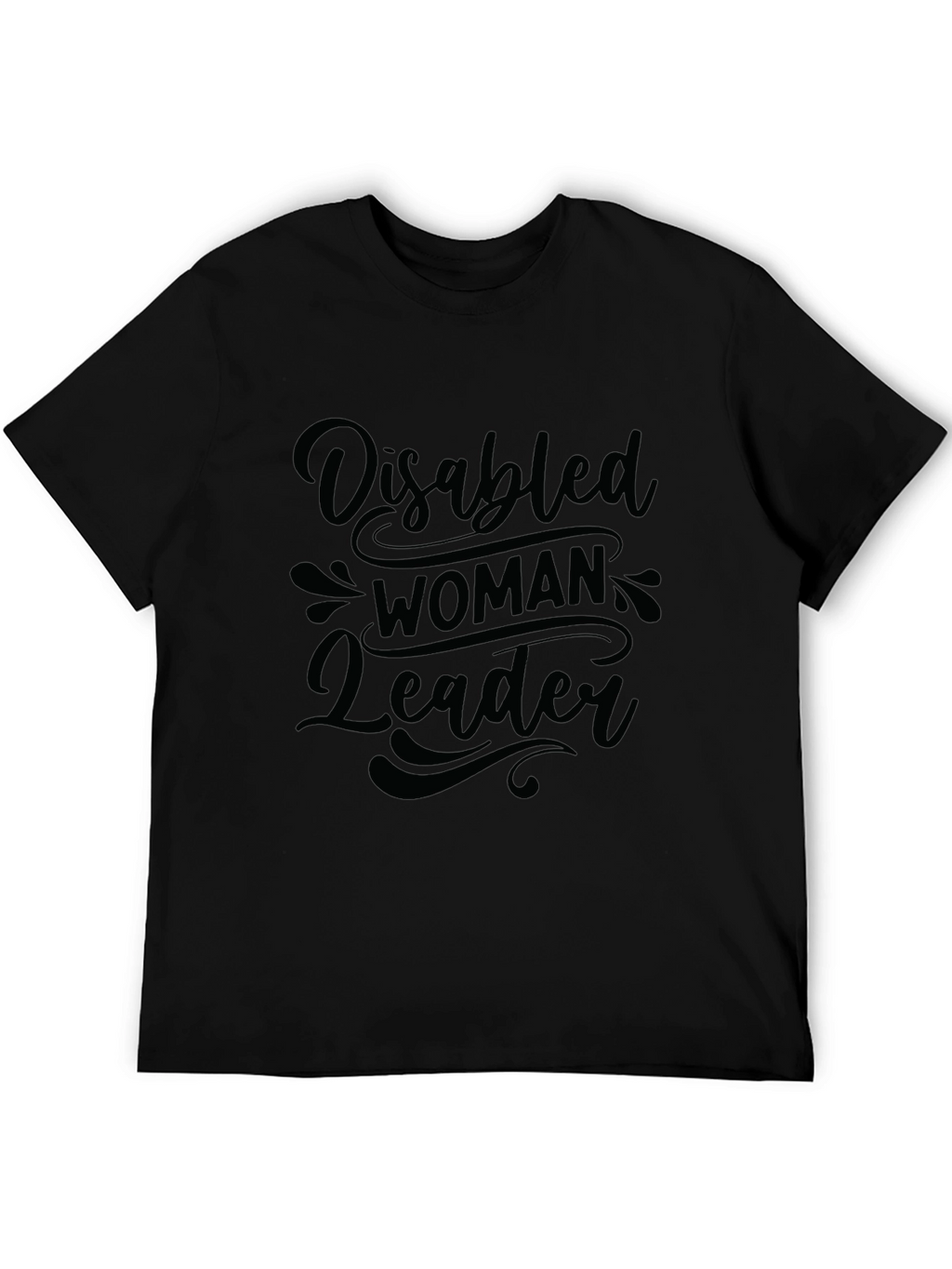 Disabled Woman Leader Graphic Tee - Empowering Black T-Shirt