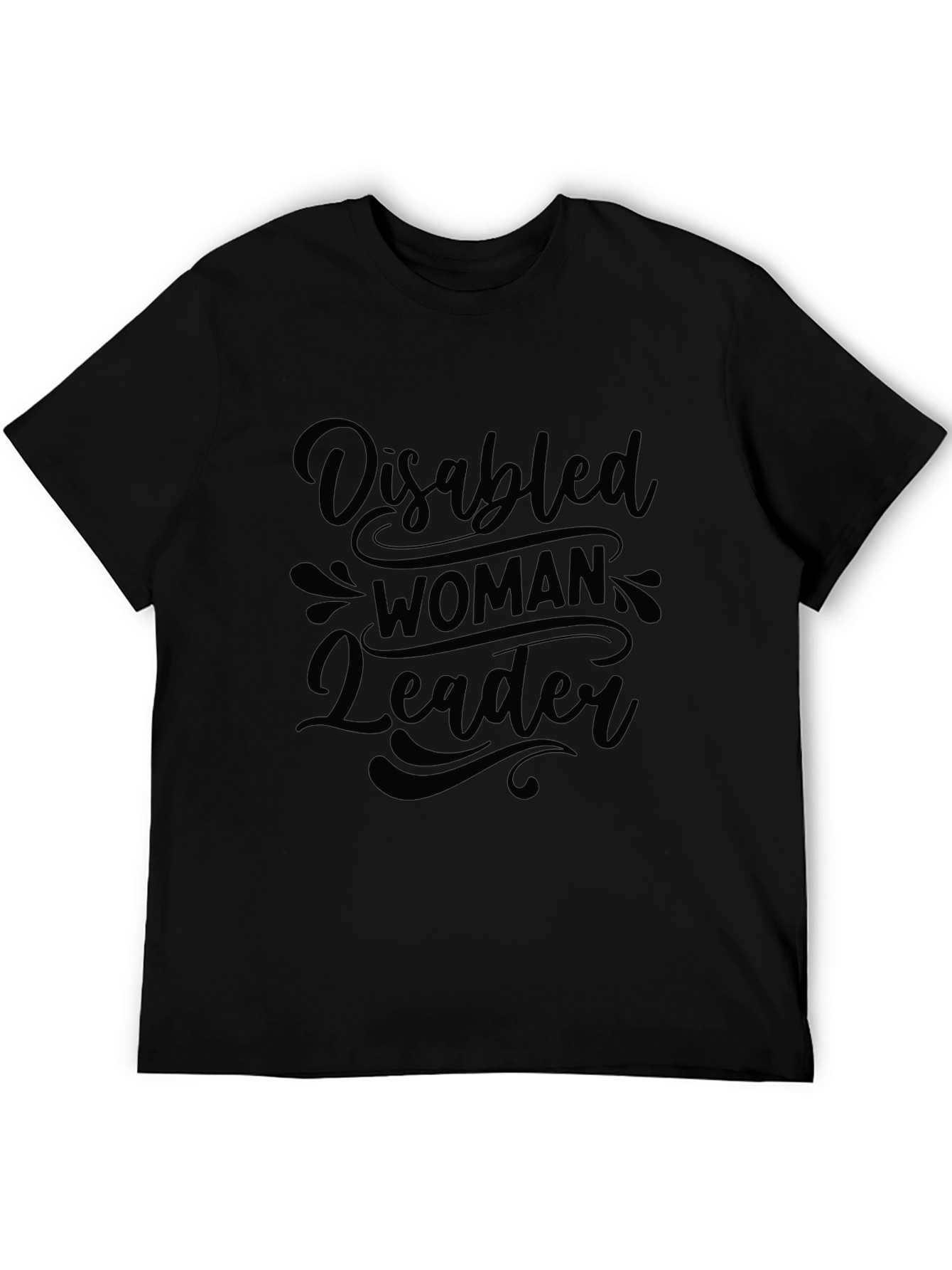 Disabled Woman Leader Graphic Tee - Empowering Black T-Shirt