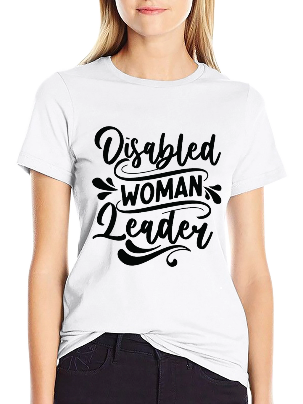 Disabled Woman Leader Graphic Tee - Empowering Black T-Shirt