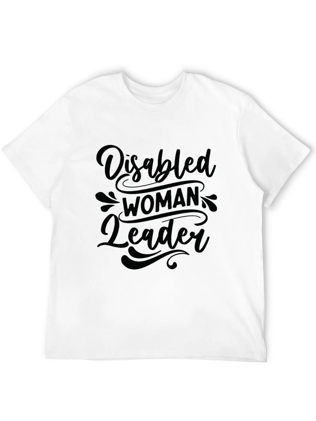 Disabled Woman Leader Graphic Tee - Empowering Black T-Shirt