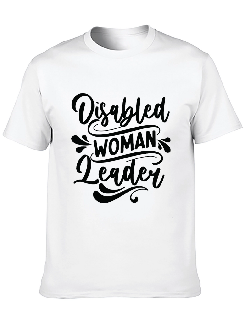 Disabled Woman Leader Graphic Tee - Empowering Black T-Shirt