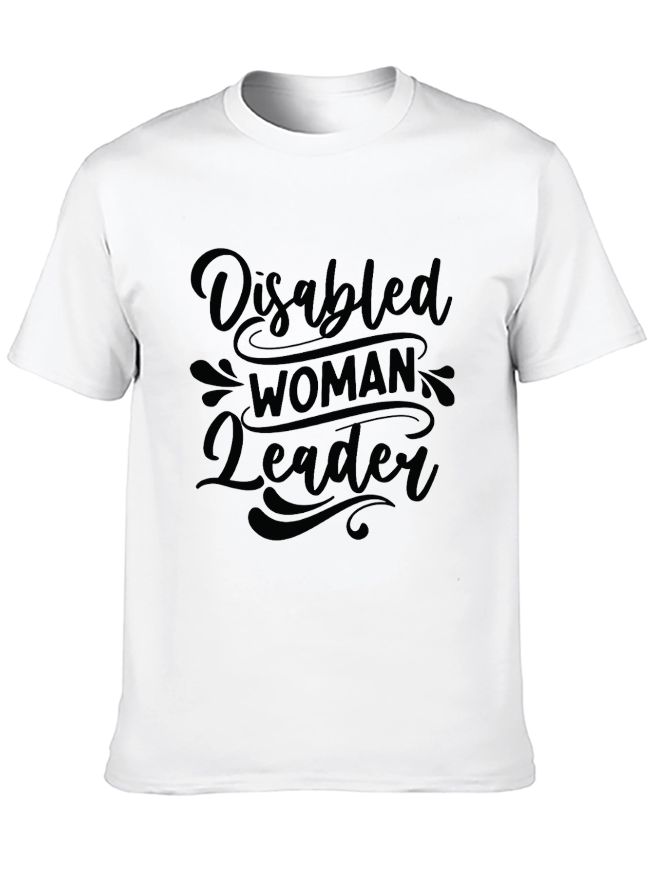 Disabled Woman Leader Graphic Tee - Empowering Black T-Shirt