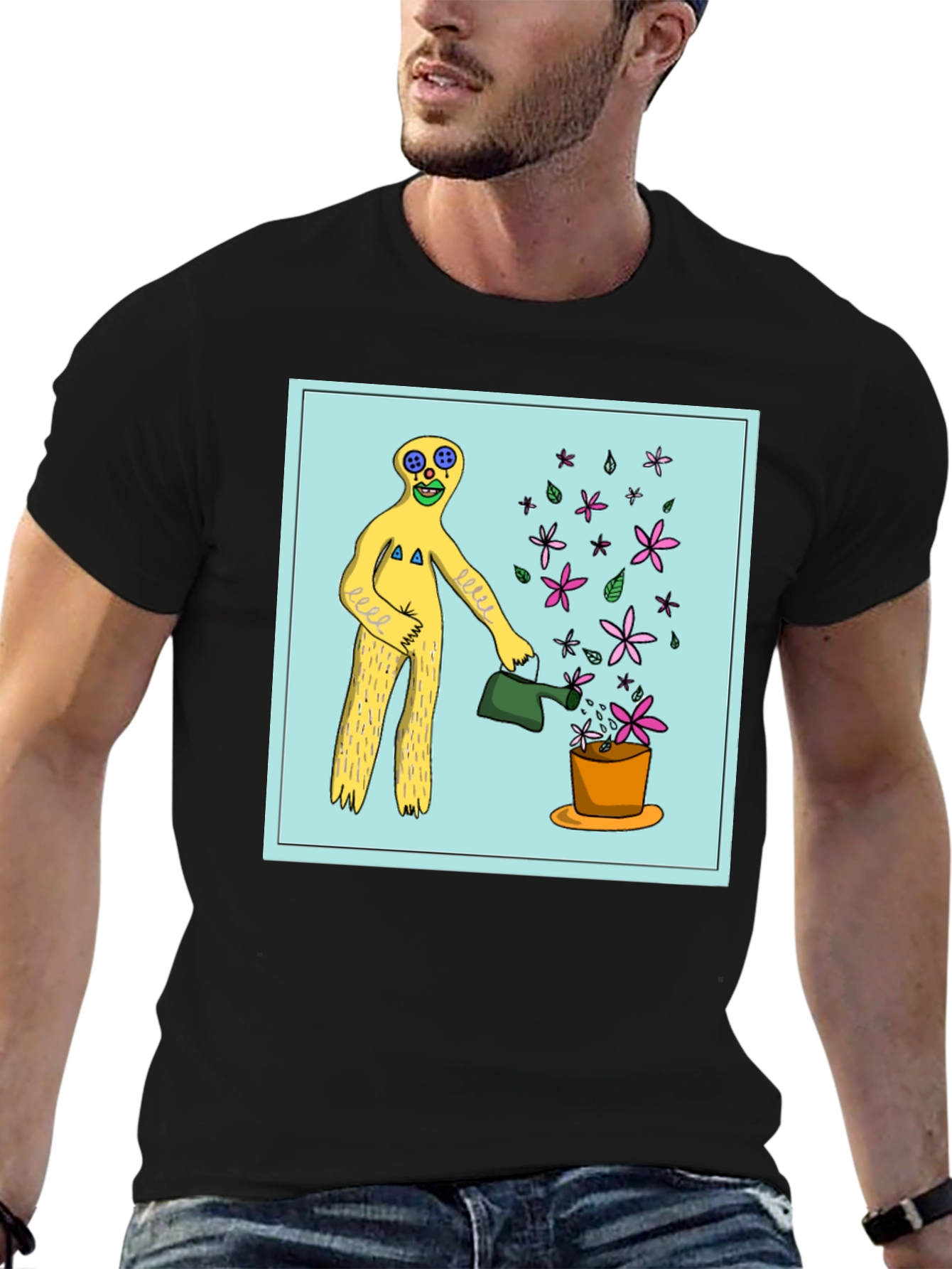 Surreal Gardener Graphic T-Shirt - Black