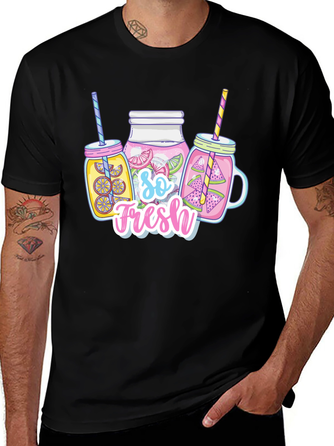 So Fresh Fruit Drinks Black T-Shirt