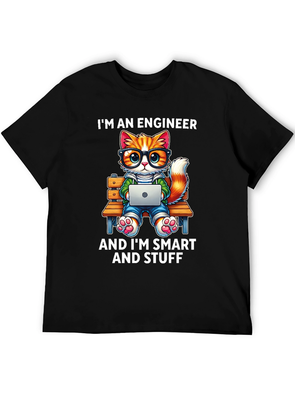 Engineer Cat T-Shirt - Smart & Stylish!