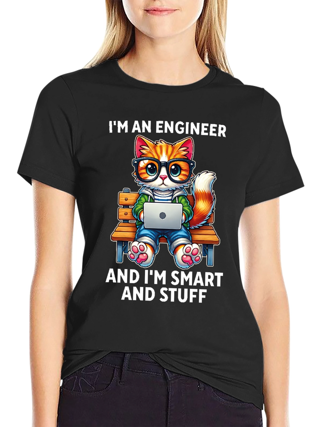 Engineer Cat T-Shirt - Smart & Stylish!
