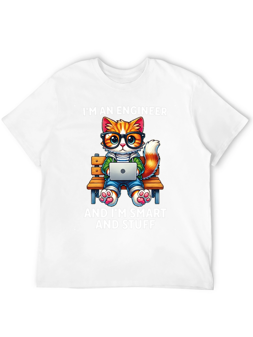 Engineer Cat T-Shirt - Smart & Stylish!