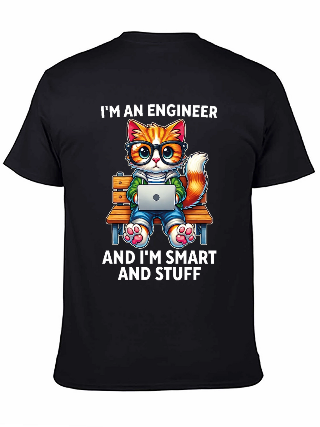 Engineer Cat T-Shirt - Smart & Stylish!