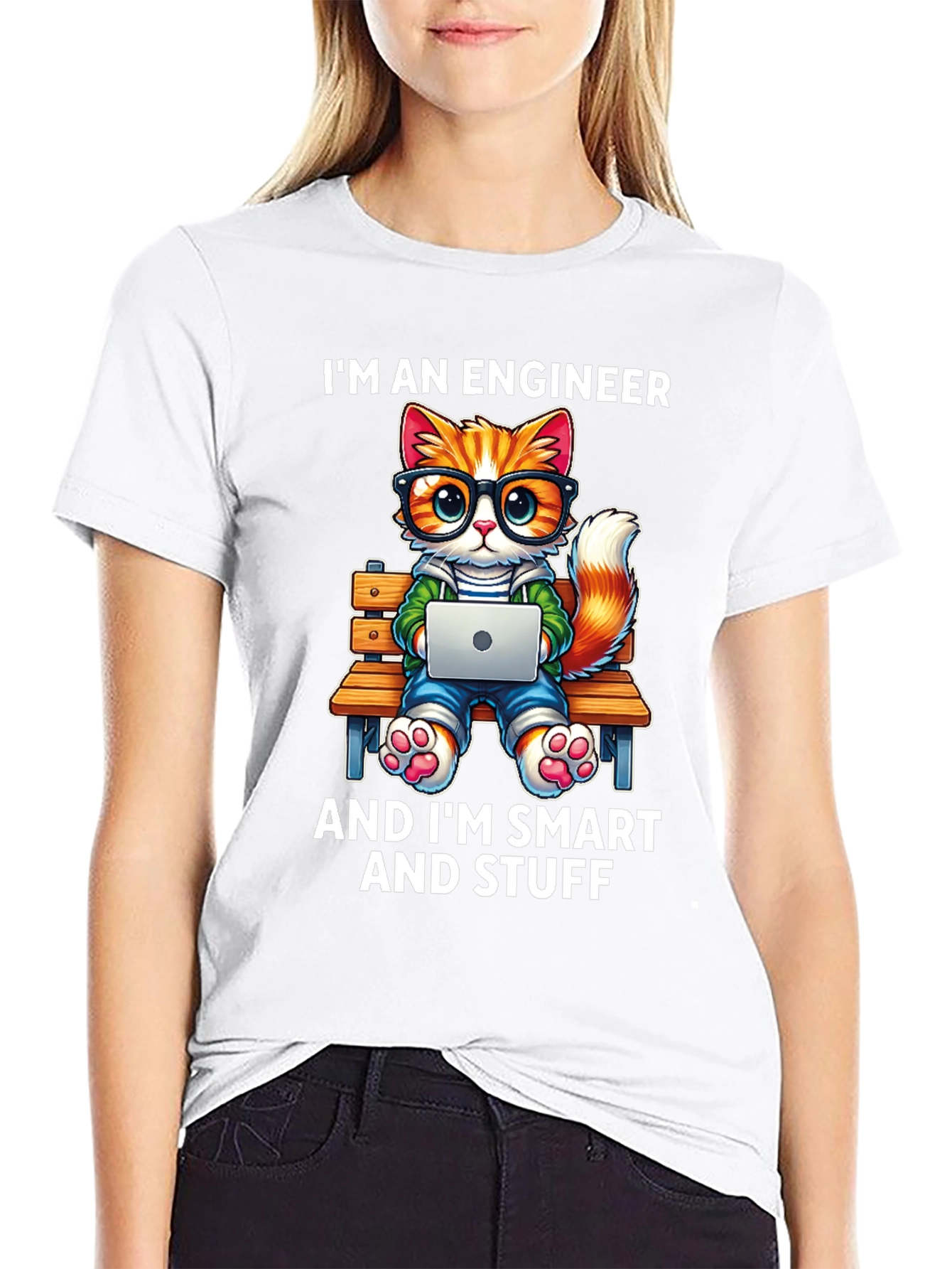 Engineer Cat T-Shirt - Smart & Stylish!