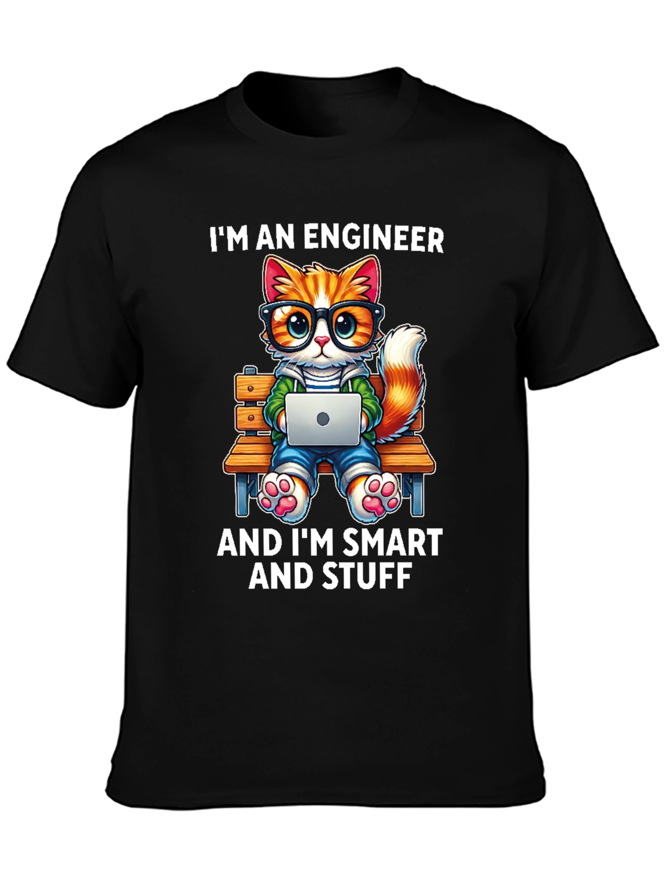 Engineer Cat T-Shirt - Smart & Stylish!