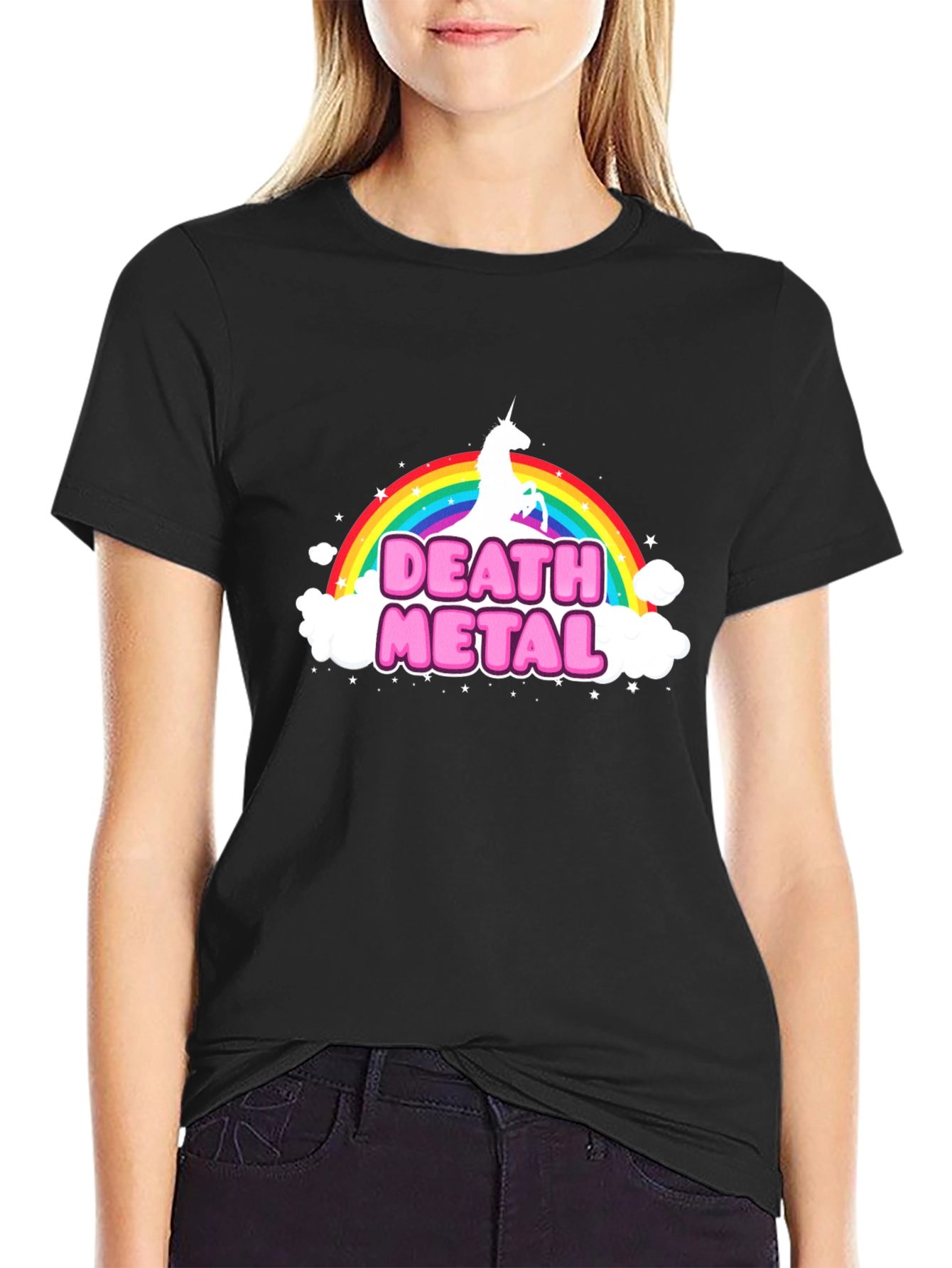 Death Metal Unicorn T-Shirt - Black Cotton Tee