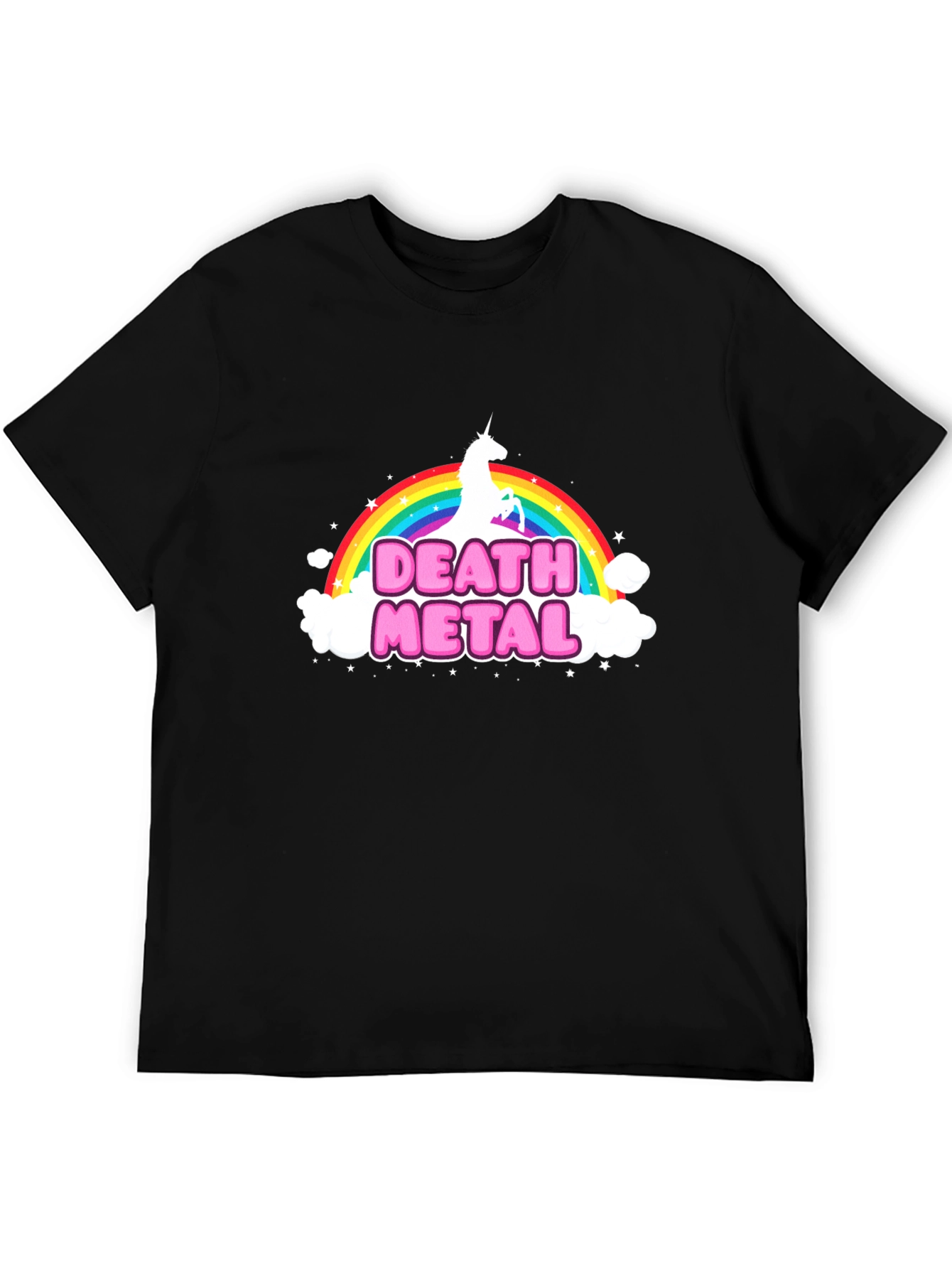 Death Metal Unicorn T-Shirt - Black Cotton Tee