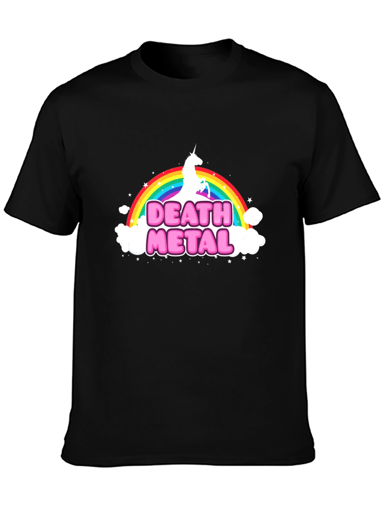 Death Metal Unicorn T-Shirt - Black Cotton Tee