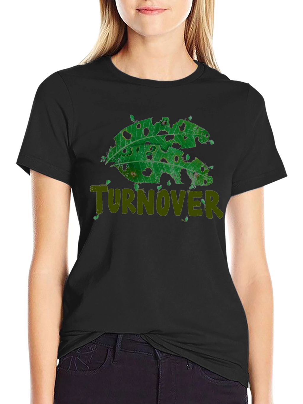Turnover Leaf Design T-Shirt