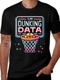 Slam Dunking Data Pixel Art T-Shirt