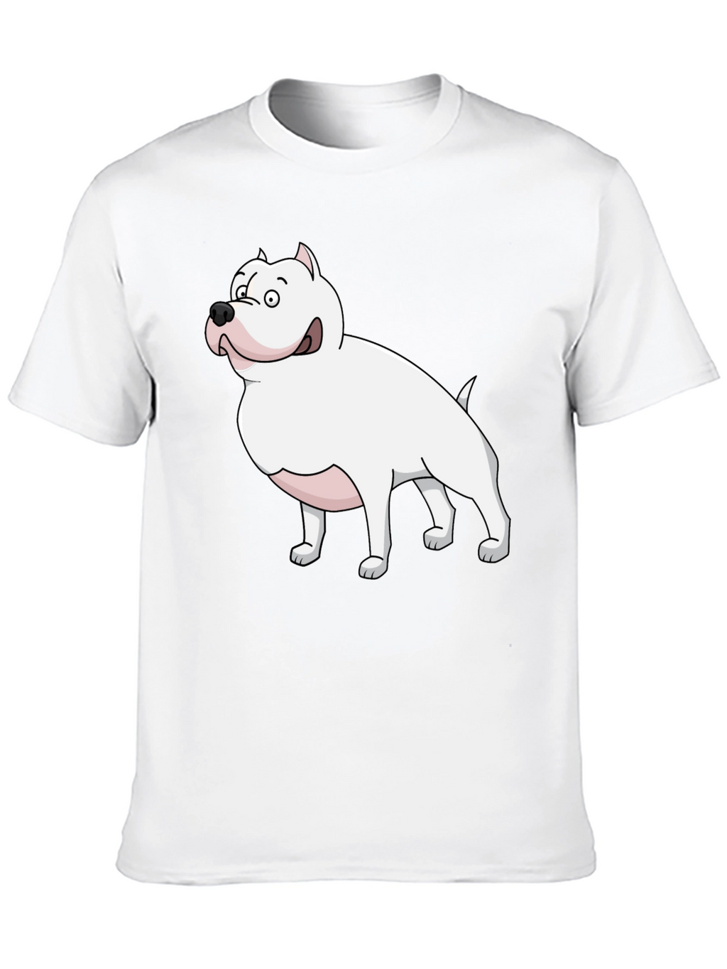 Cartoon Dog Graphic Tee - Black T-Shirt