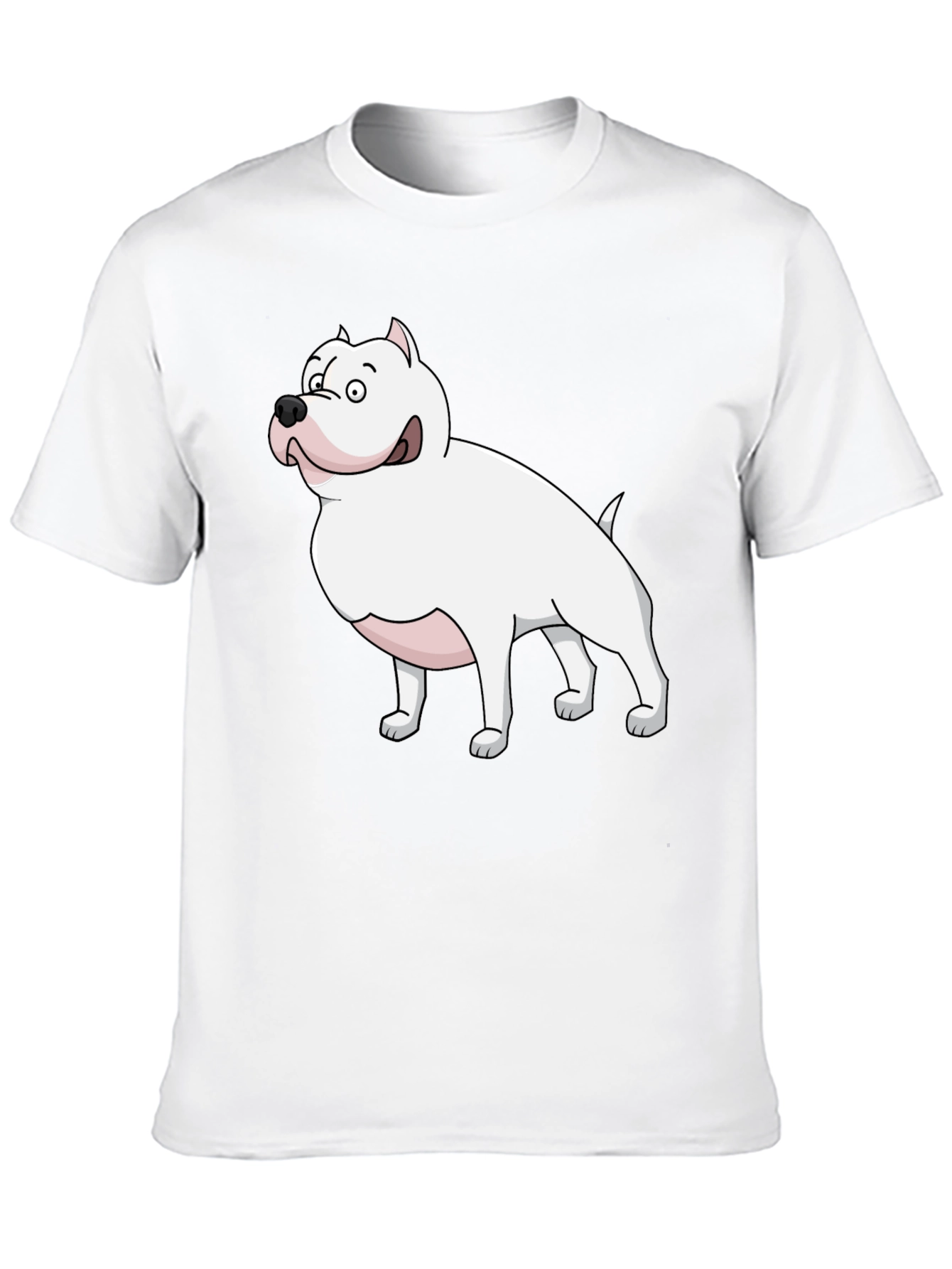 Cartoon Dog Graphic Tee - Black T-Shirt