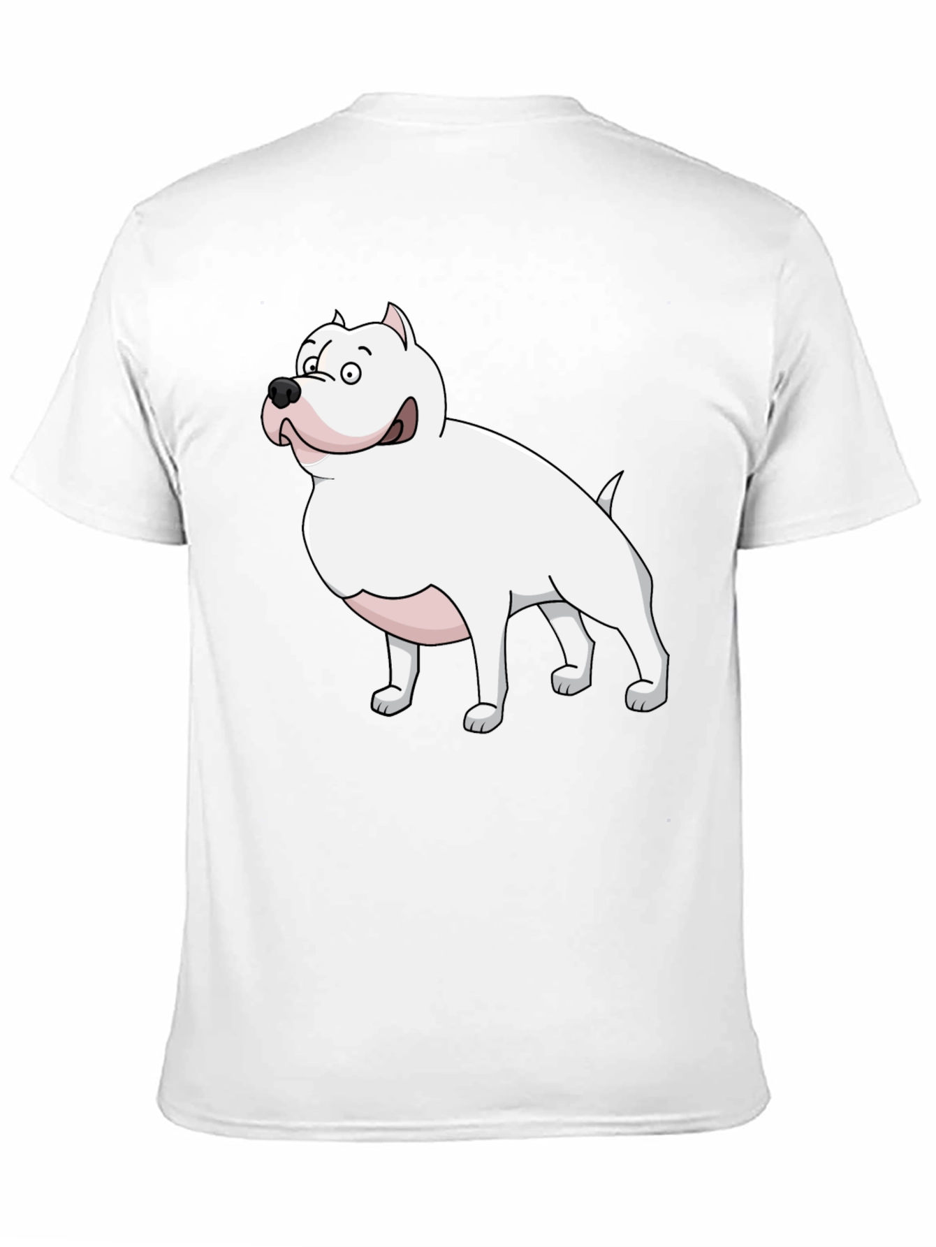 Cartoon Dog Graphic Tee - Black T-Shirt