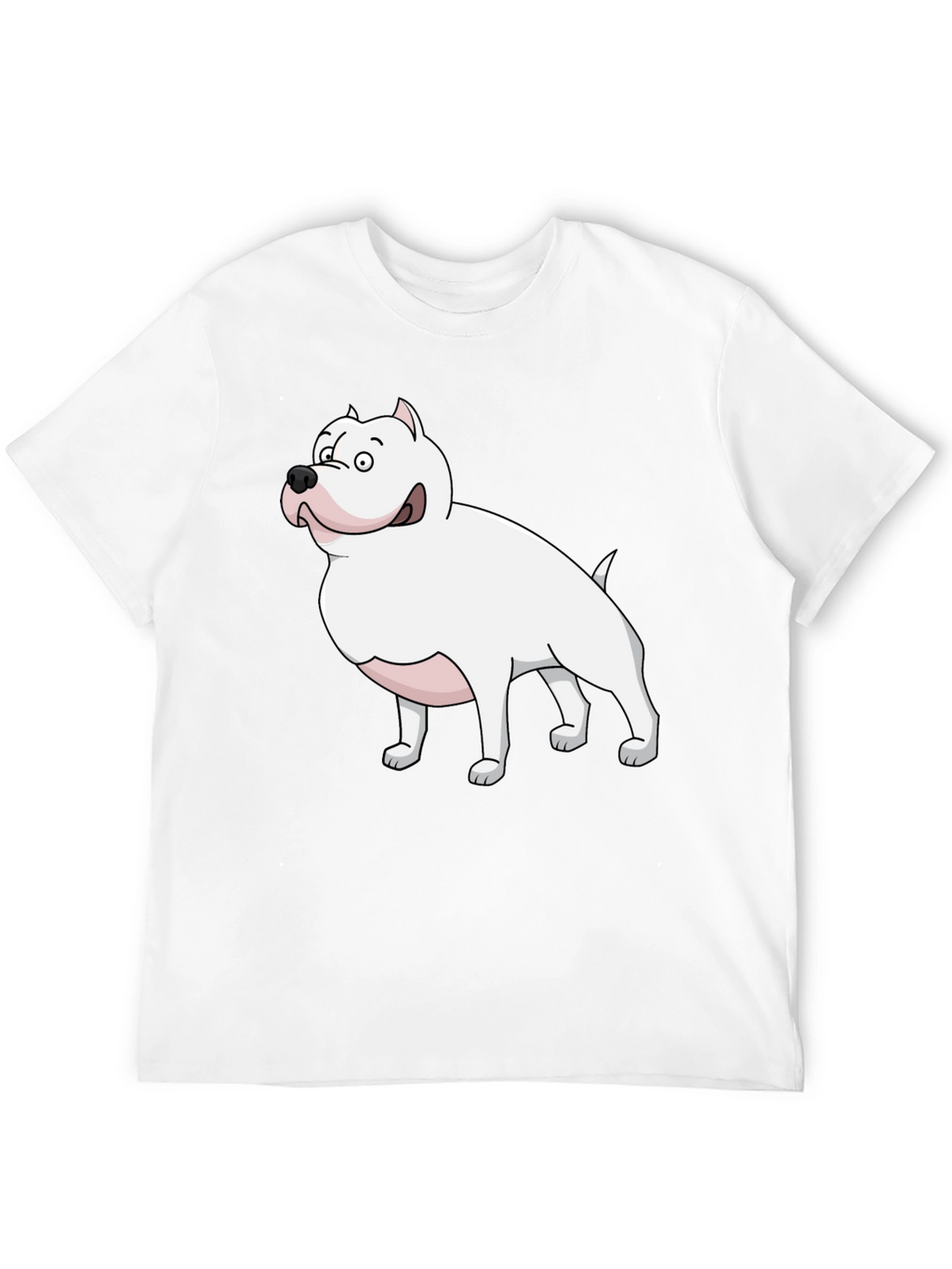 Cartoon Dog Graphic Tee - Black T-Shirt