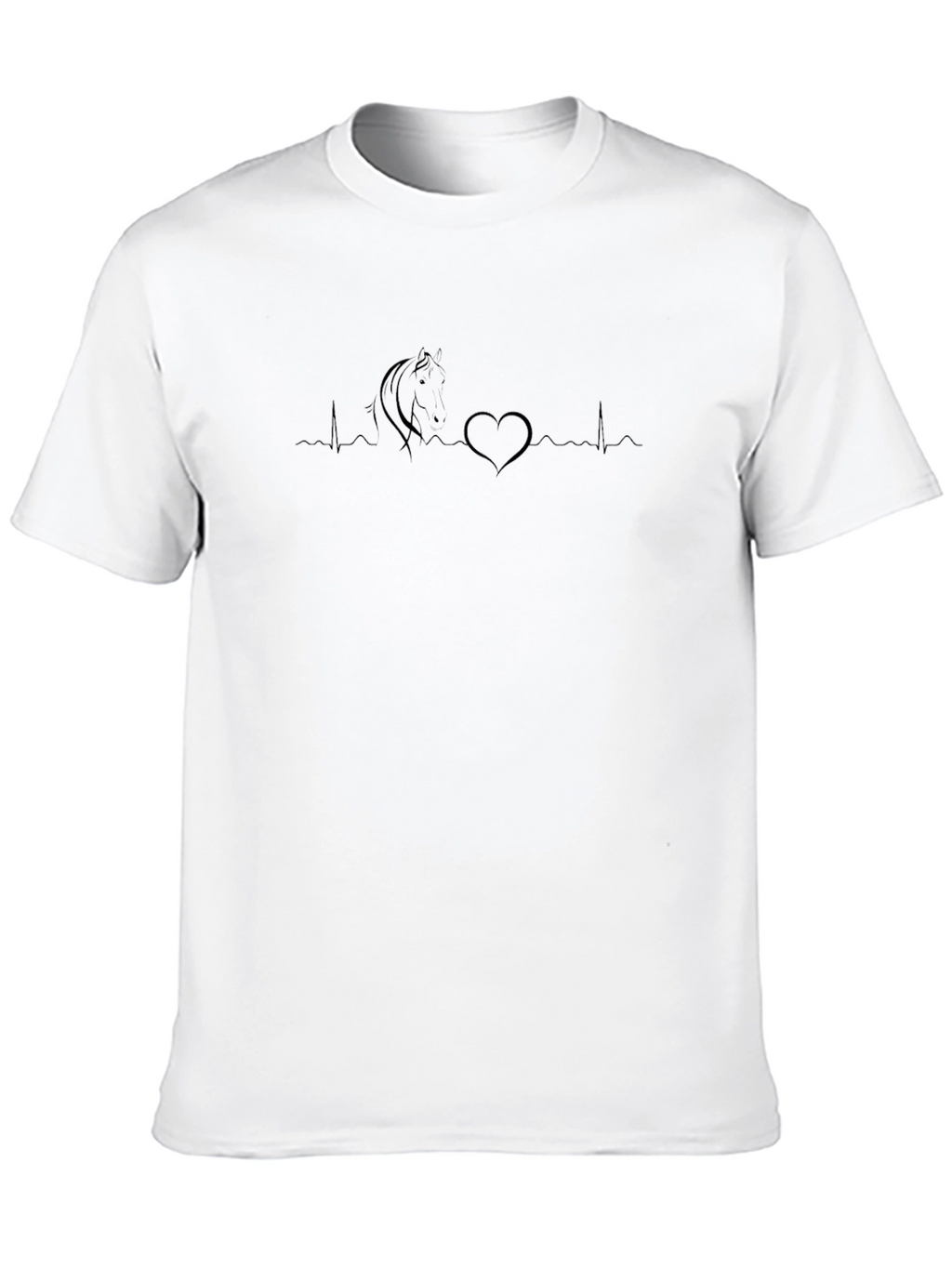 Heartbeat Horse T-Shirt - Black