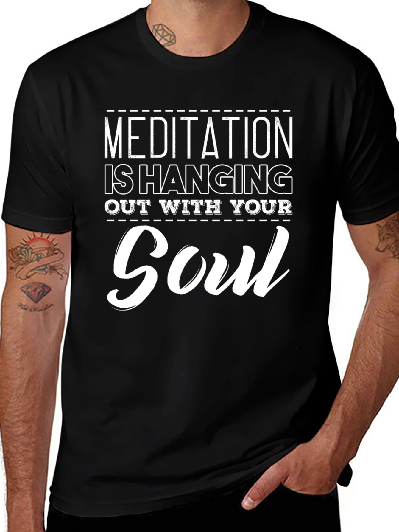 Meditation Soul Black Graphic Tee
