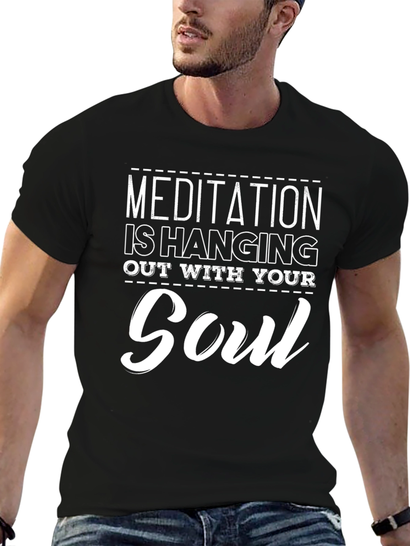 Meditation Soul Black Graphic Tee