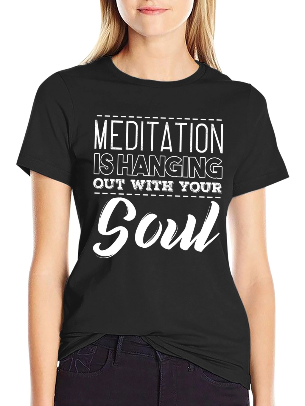 Meditation Soul Black Graphic Tee