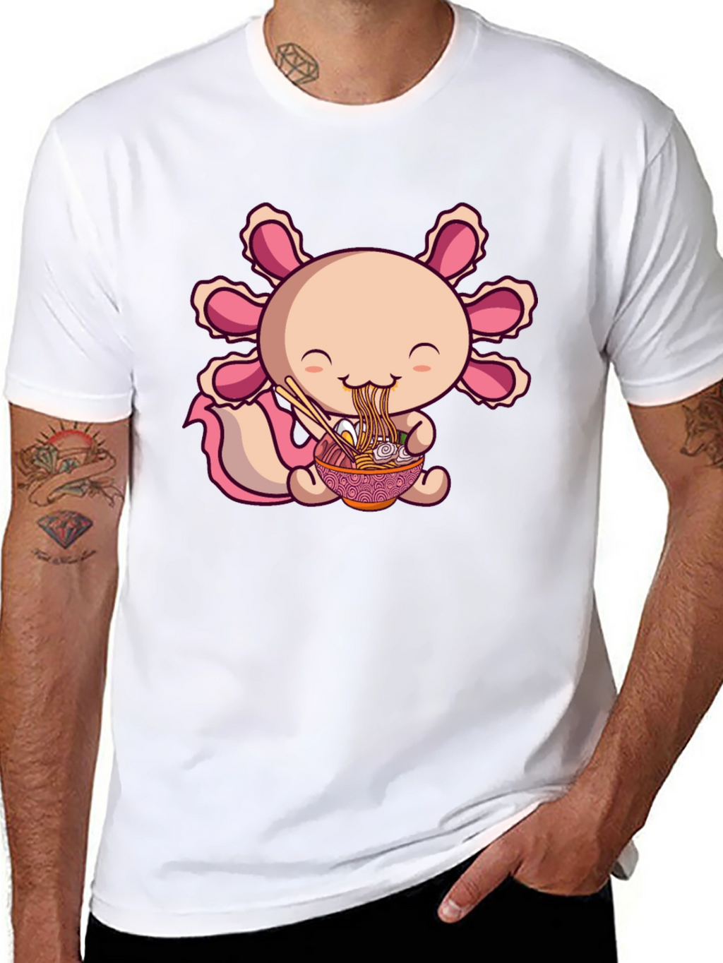 Axolotl Ramen Black T-Shirt