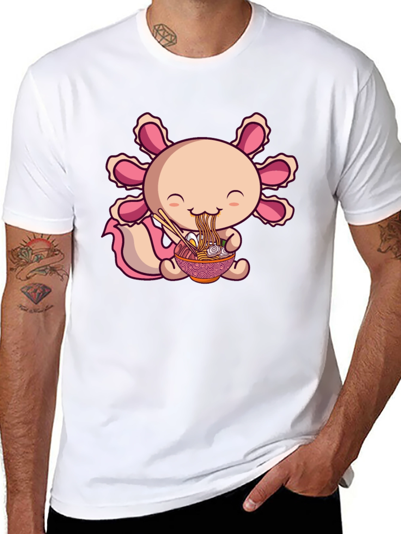 Axolotl Ramen Black T-Shirt