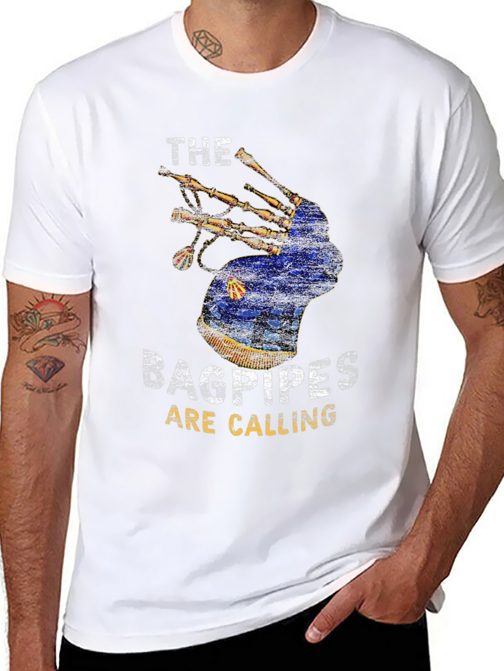 Bagpipes Are Calling Graphic T-Shirt