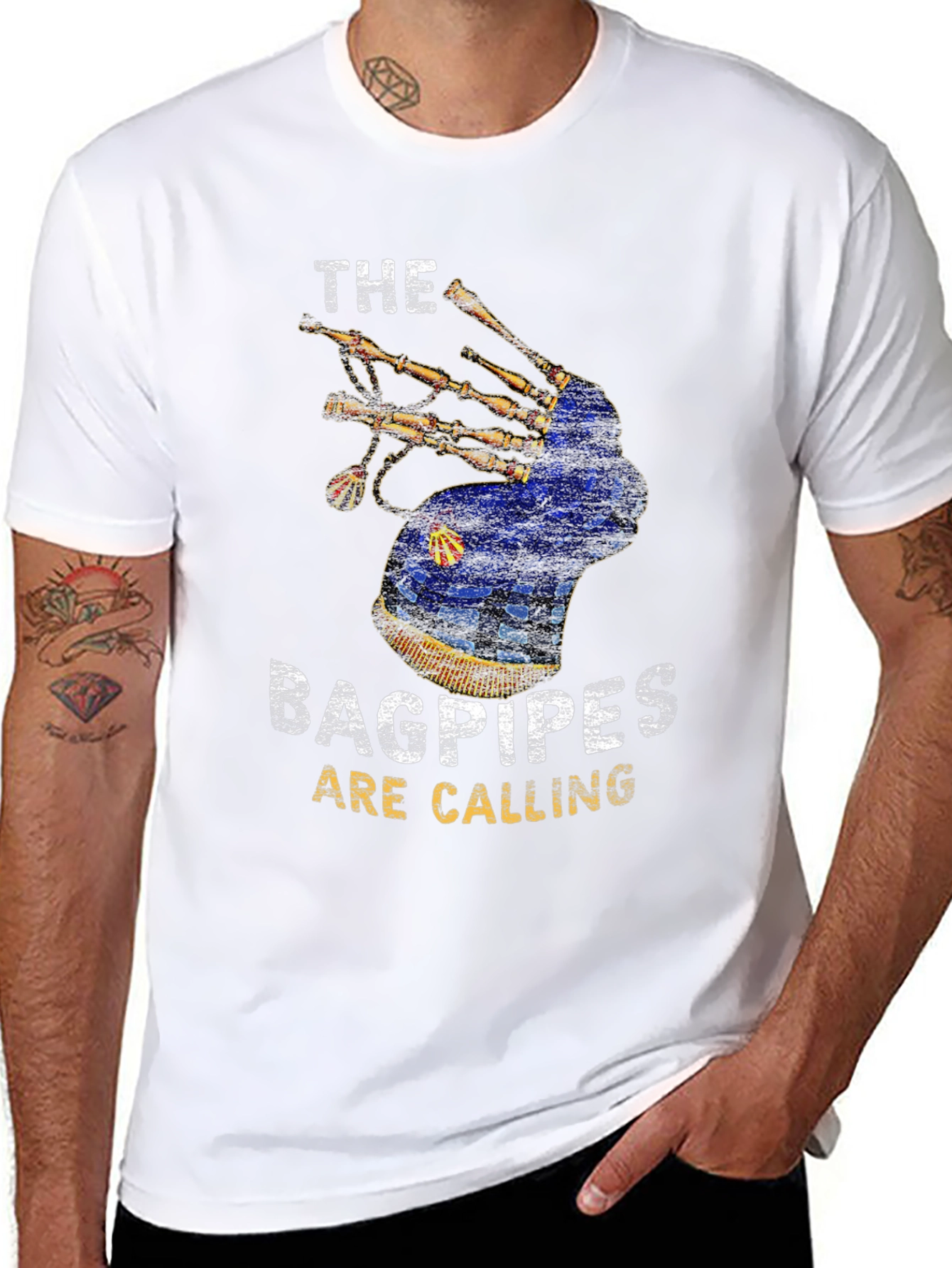 Bagpipes Are Calling Graphic T-Shirt