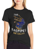 Bagpipes Are Calling Graphic T-Shirt