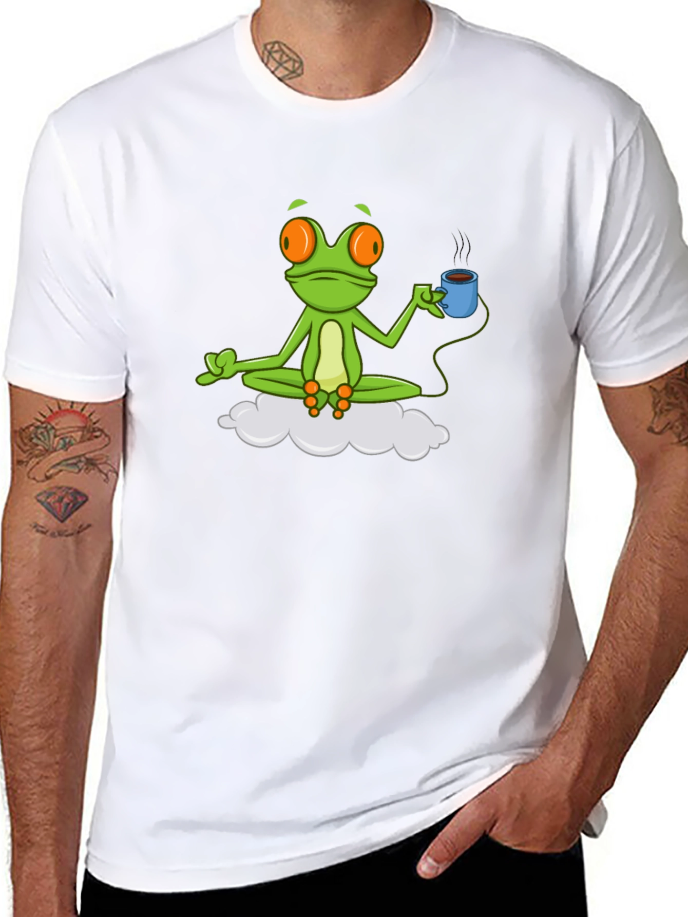 Meditating Frog Coffee Lover T-Shirt