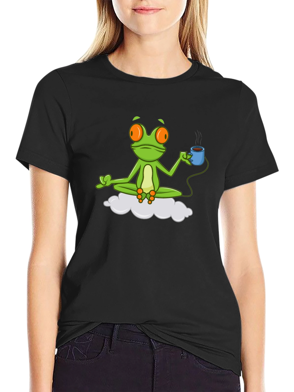 Meditating Frog Coffee Lover T-Shirt