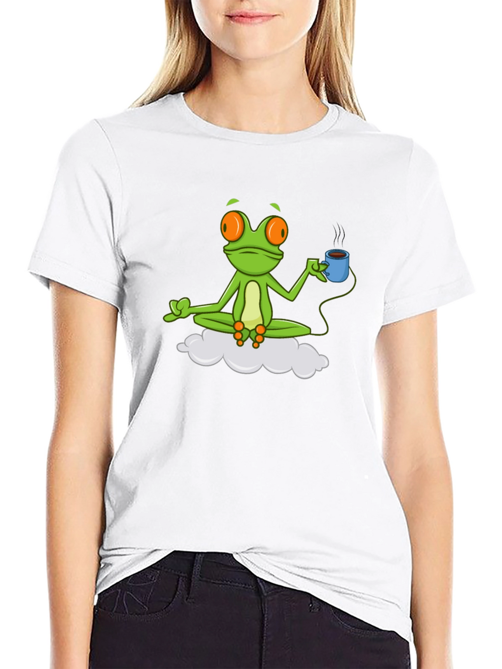 Meditating Frog Coffee Lover T-Shirt