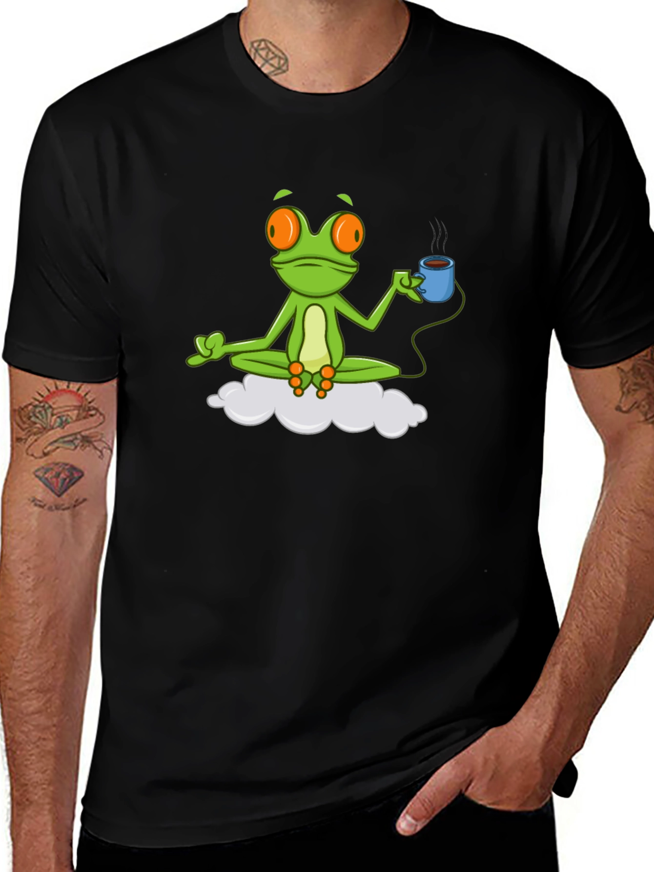 Meditating Frog Coffee Lover T-Shirt