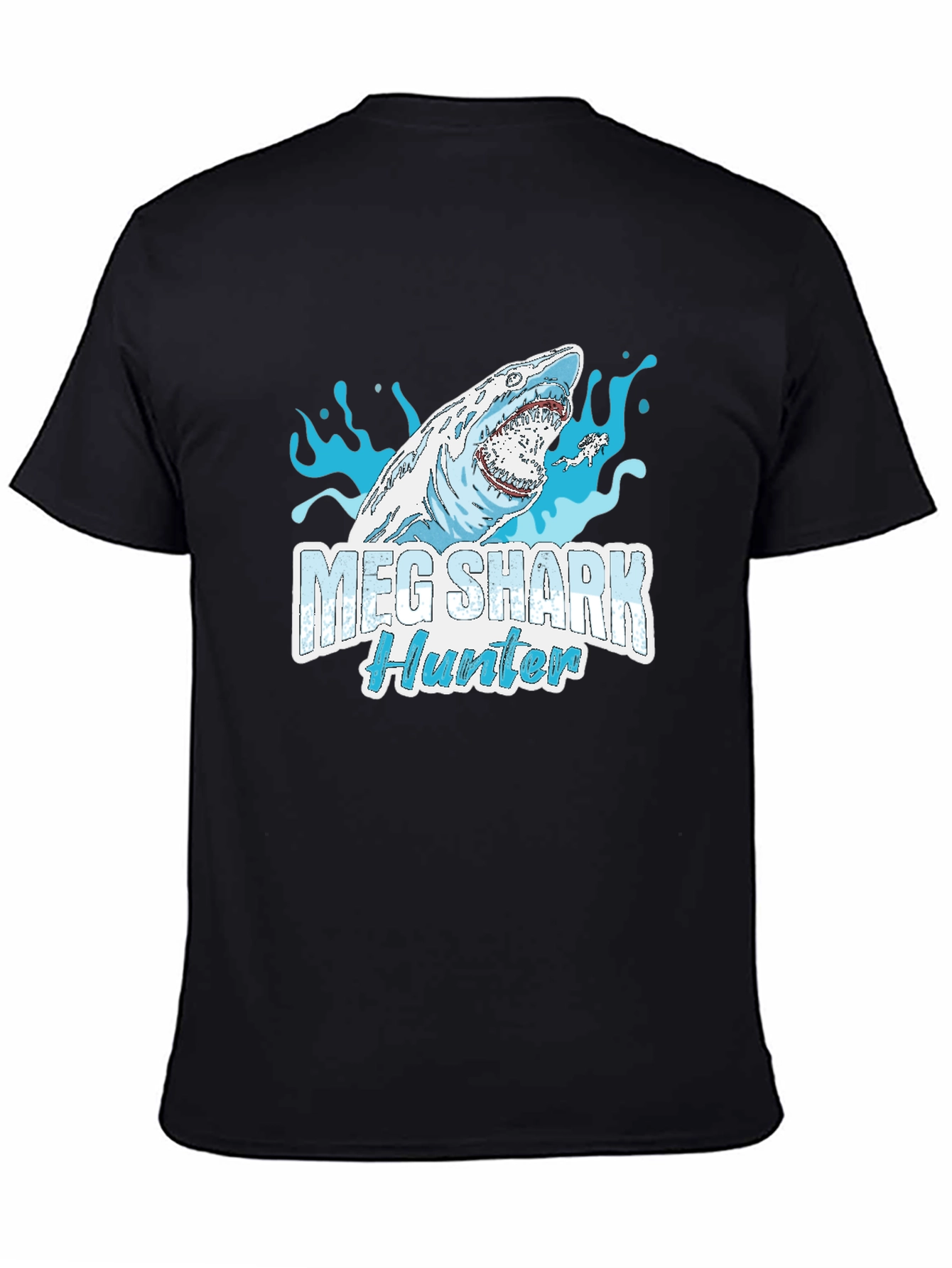 Meg Shark Hunter Graphic Tee - Cool Shark Design