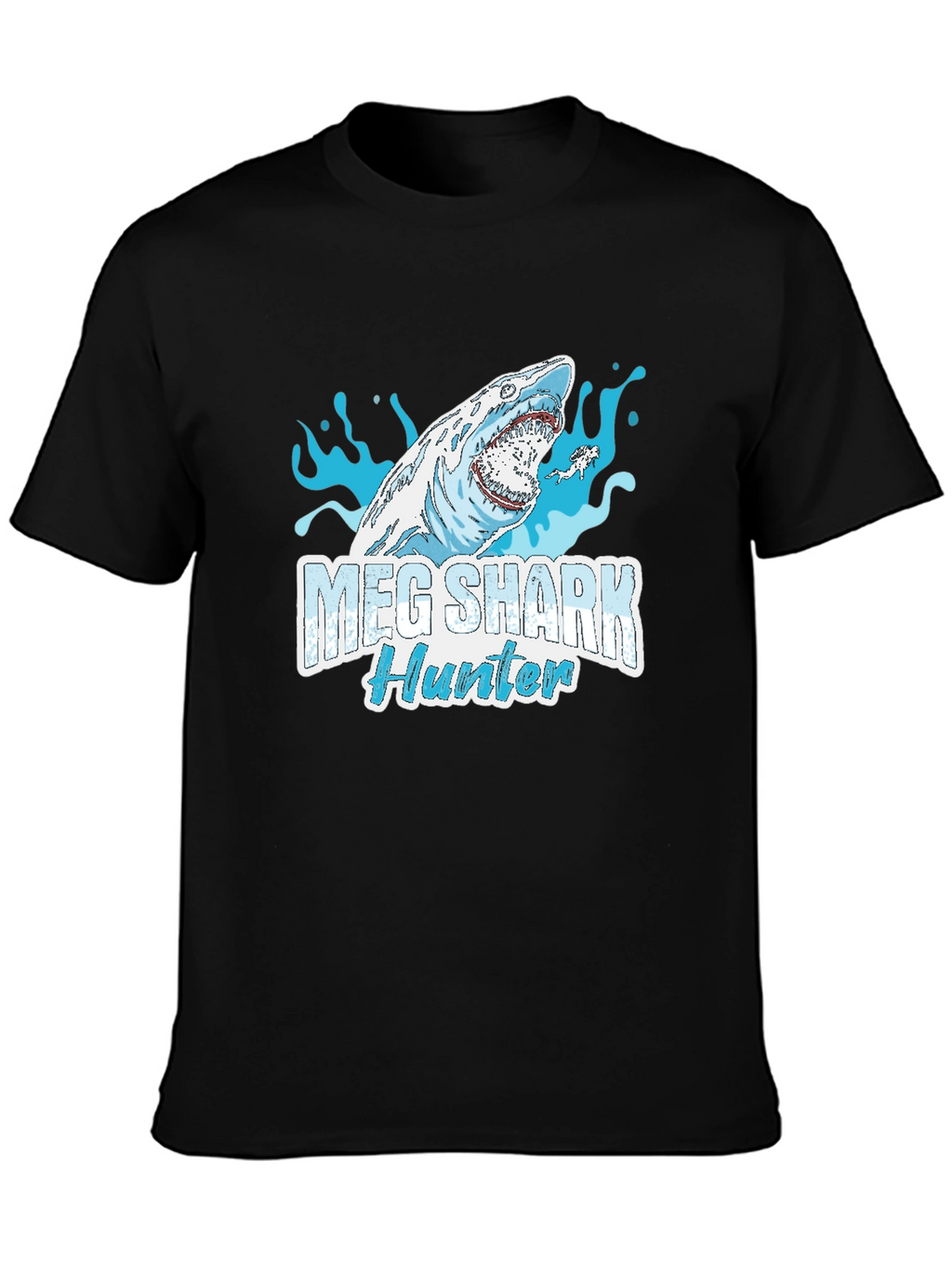 Meg Shark Hunter Graphic Tee - Cool Shark Design