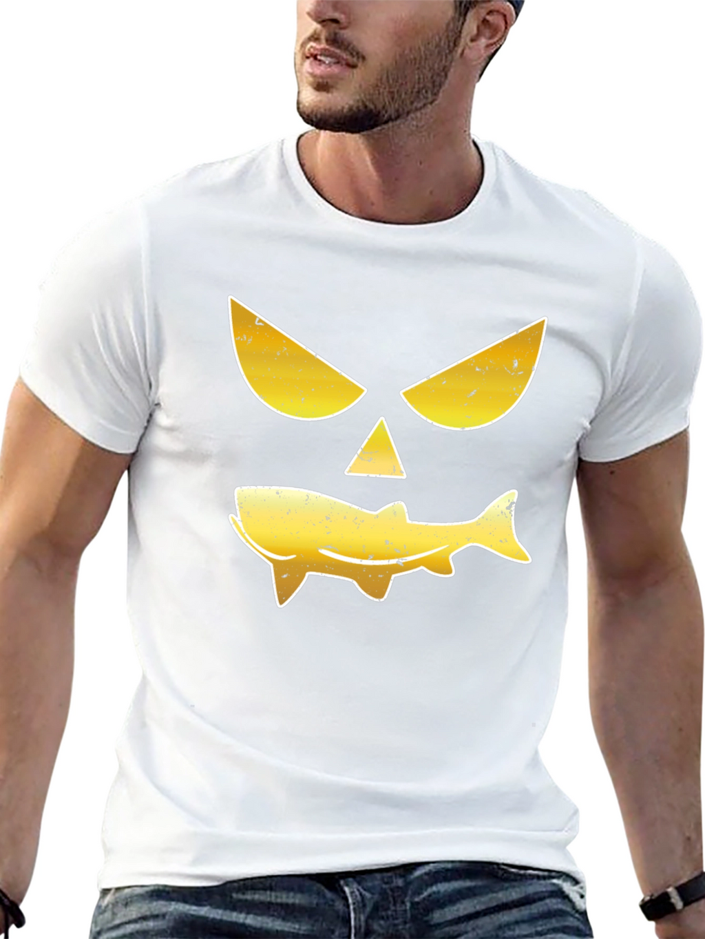 Funny Fish Face Black T-Shirt