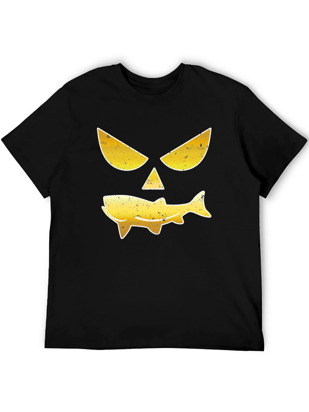 Funny Fish Face Black T-Shirt