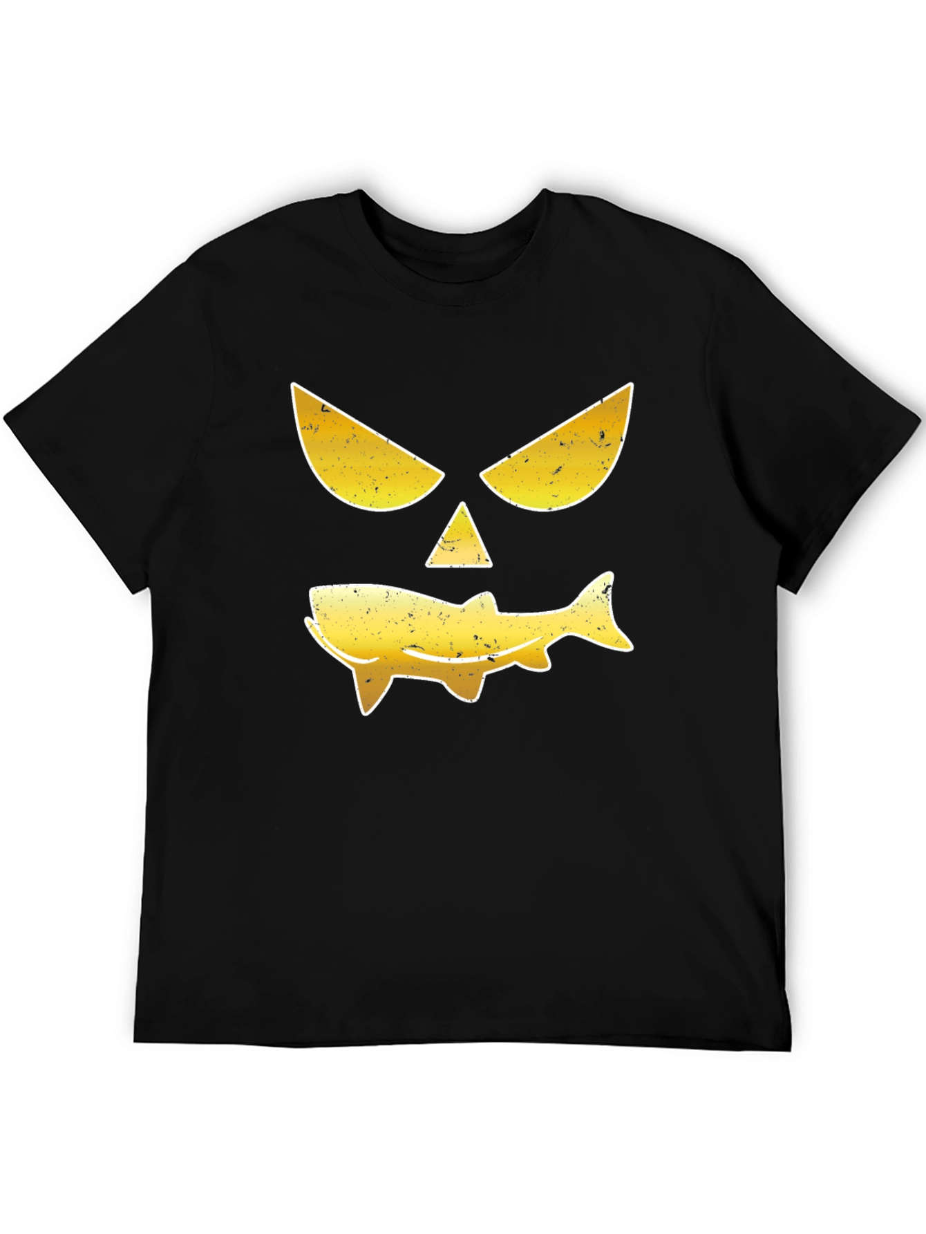 Funny Fish Face Black T-Shirt