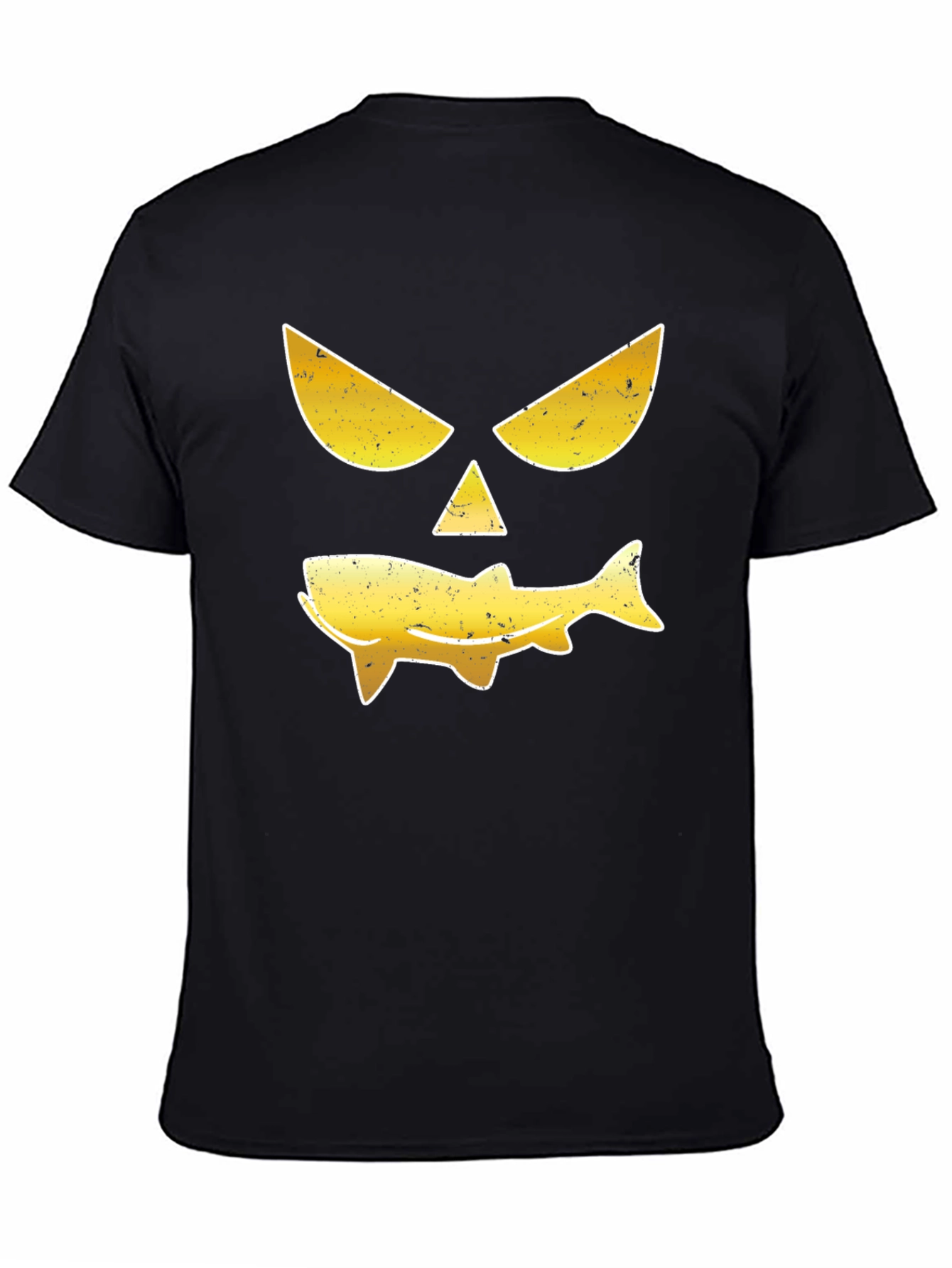 Funny Fish Face Black T-Shirt