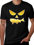 Funny Fish Face Black T-Shirt