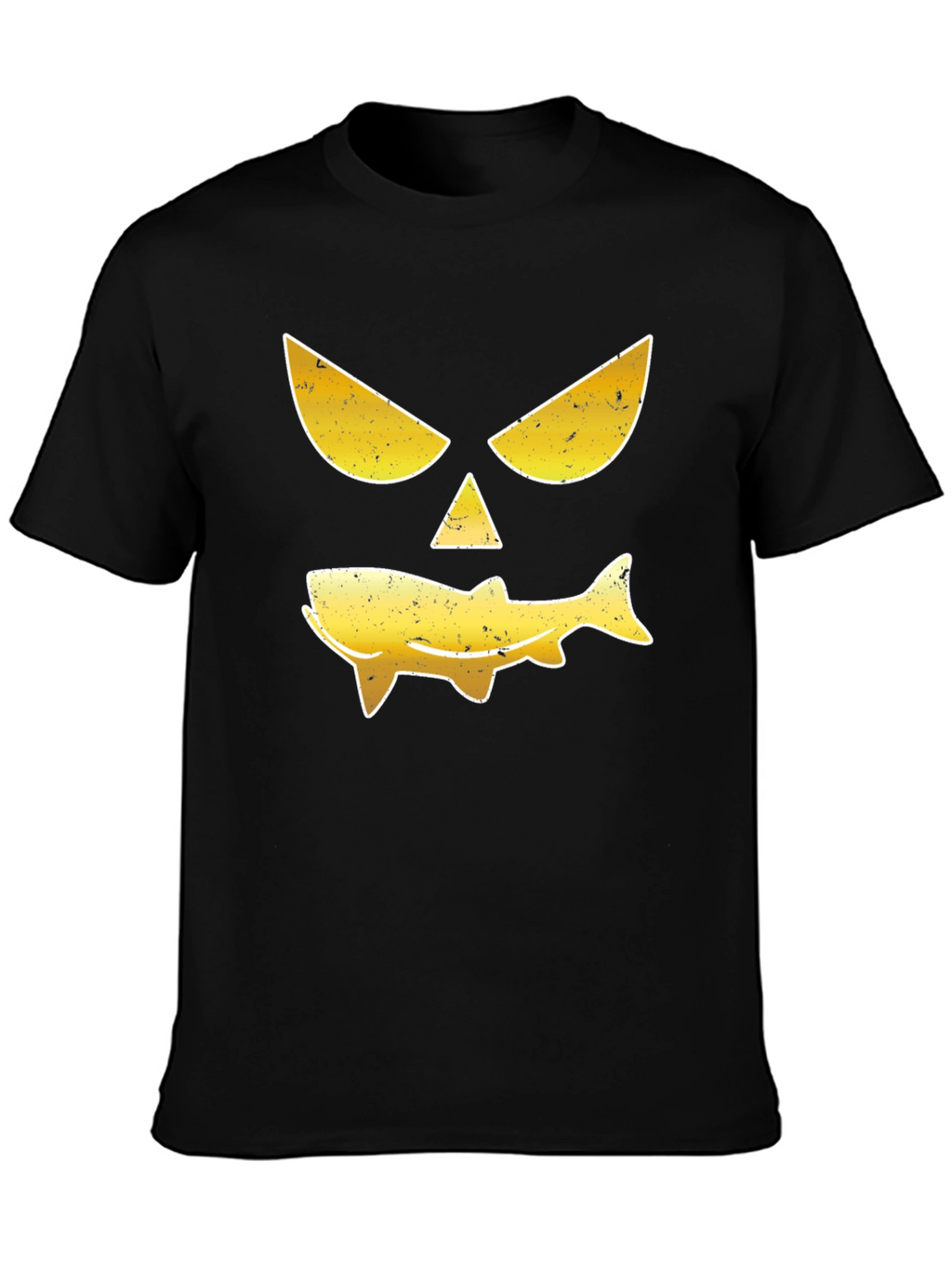 Funny Fish Face Black T-Shirt
