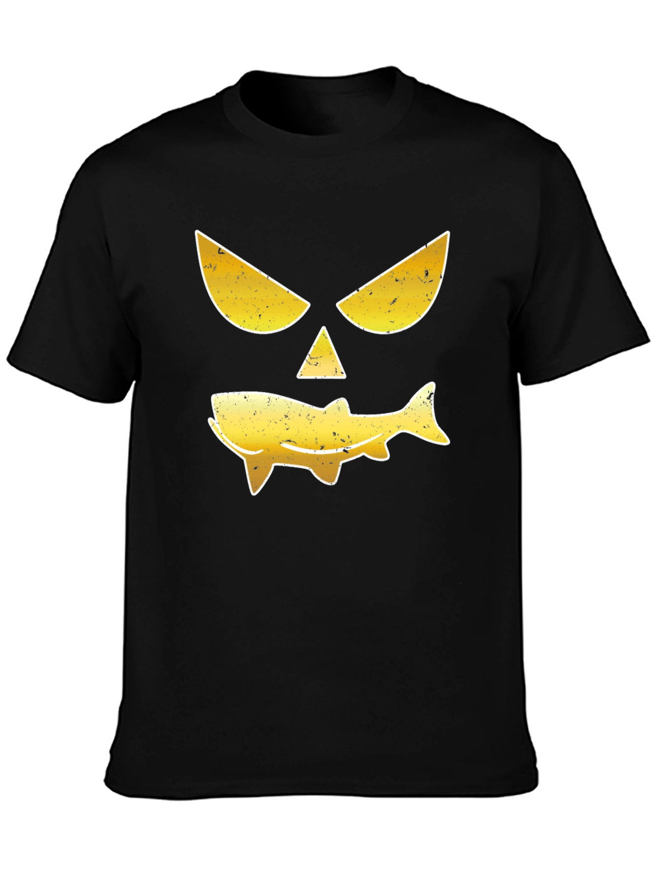 Funny Fish Face Black T-Shirt
