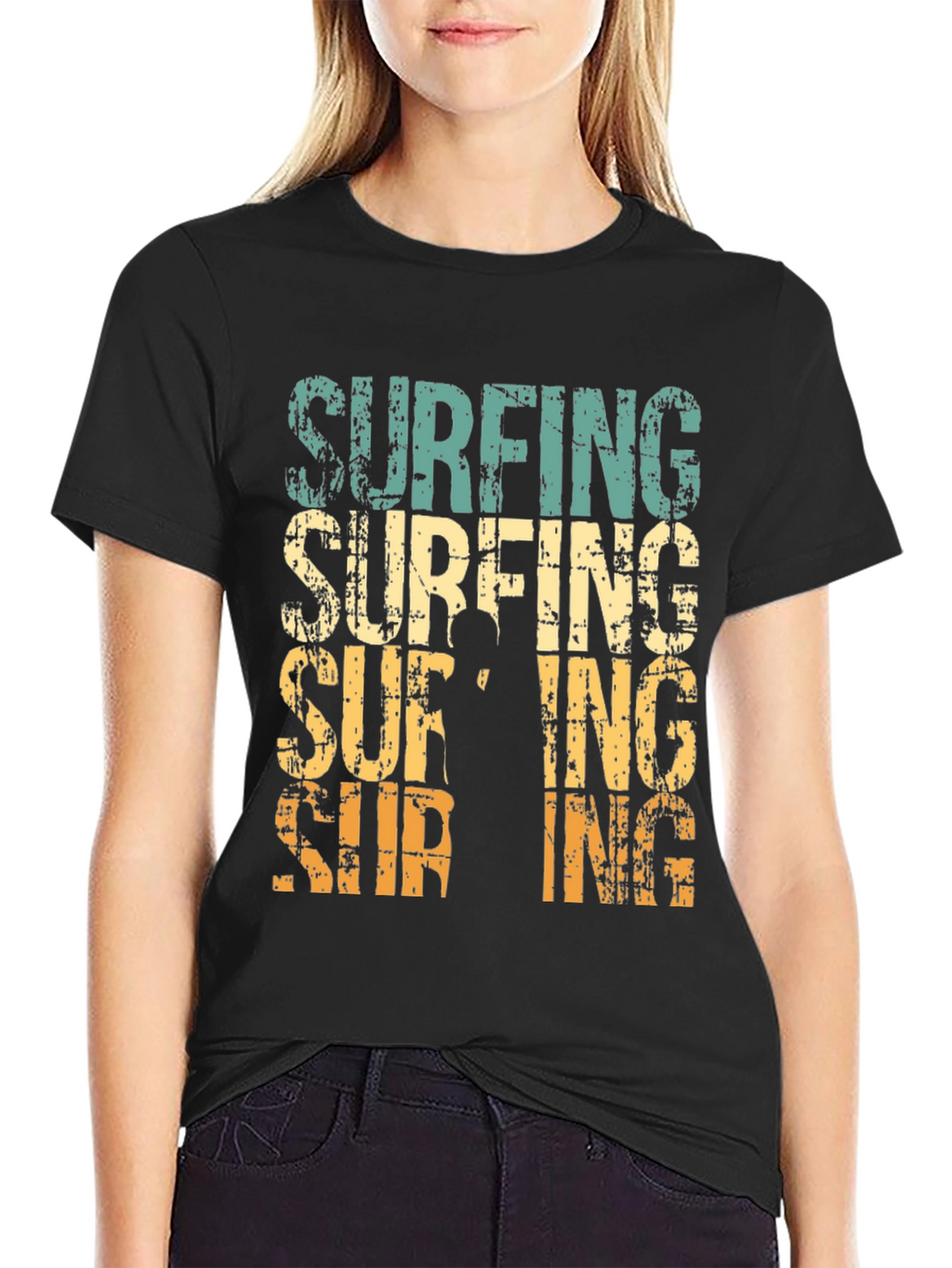 Retro Surfing Graphic T-Shirt - Surfs Up!